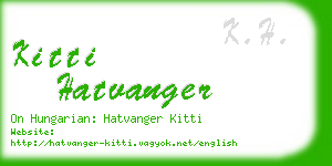 kitti hatvanger business card